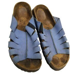 Betula Blue Slip On Slide Leather Sandals 37 Womens Size 6‎